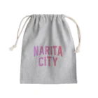 JIMOTOE Wear Local Japanの成田市 NARITA CITY ロゴピンク Mini Drawstring Bag