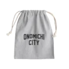 JIMOTOE Wear Local Japanの尾道市 ONOMICHI CITY ロゴブラック Mini Drawstring Bag