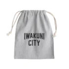 JIMOTOE Wear Local Japanの岩国市 IWAKUNI CITY　ロゴブラック Mini Drawstring Bag