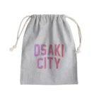 JIMOTO Wear Local Japanの大崎市 OSAKI CITY　ロゴピンク Mini Drawstring Bag