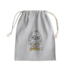 イラスト MONYAAT のはいきんりょくチェック L Mini Drawstring Bag