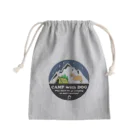 Kazunari0420のCamp with dog (ボーダーコリー　レッド） Mini Drawstring Bag