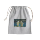 ペンギンの写真のジェンツーペンギン　写真　リアル　仲良し Mini Drawstring Bag