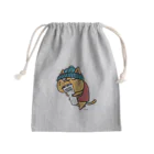 猫とネコ犬のちゃとらのおっさん 競馬場へ行く Mini Drawstring Bag