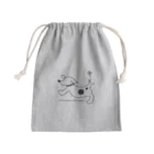 Leetamaのhitofudegaki-DOG（雑貨） Mini Drawstring Bag