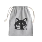 ワカボンドの黒柴の眼差し Mini Drawstring Bag