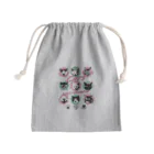 LONESOME TYPE ススの猫が世界を支配する9FACES（桃） Mini Drawstring Bag