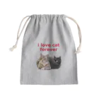 teenage storeのi love cat forever Mini Drawstring Bag