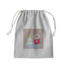 Techi-techiの冬の日 ねこだるまちゃんと Mini Drawstring Bag