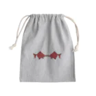 Amiの風車赤金魚 Mini Drawstring Bag