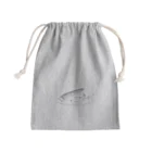 箏譜職人 織姫の箏と桜（黒線） Mini Drawstring Bag