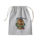 イラスト MONYAAT のバーガー Mini Drawstring Bag