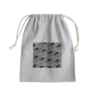 ロジローの起こさないでね🐈‍⬛　白黒千鳥柄 Mini Drawstring Bag