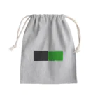 手描きのエトセトラの黒×緑 ２色バイカラー Mini Drawstring Bag