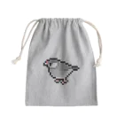 たかはらのドット絵シルバー文鳥 Mini Drawstring Bag