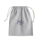 ブラックふくろう🦉のまちゃ(ふぐ) Mini Drawstring Bag