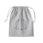 白熊図案室の鳥と草花 Mini Drawstring Bag