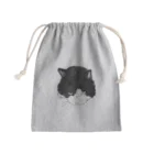 スナック半ばをすぎての睨みネコ, Mini Drawstring Bag