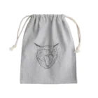 スナック半ばをすぎての欠伸ネコ Mini Drawstring Bag