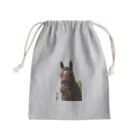Teatime ティータイムの牧場 乗馬 馬術の馬 Mini Drawstring Bag