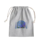 栗坊屋のパウダーブルーが泳ぐ海 Mini Drawstring Bag