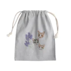 みきぞーん｜保護猫 ミッキー画伯と肉球とおともだちのrui & ram & Ta-chan Mini Drawstring Bag