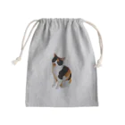 U-nekoの三毛猫リネンちゃん Mini Drawstring Bag