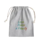 あおいらくだグッズのLive makes a family  Mini Drawstring Bag