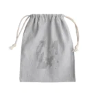 rilybiiのwhite blueash dustypink Mini Drawstring Bag