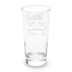 生物＝ケモノのヲ店のブリキ　モノクロ Long Sized Water Glass :back