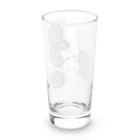 いろはにゃんこ堂の砂漠にいそうな猫さん(和柄/菊/あずき色) Long Sized Water Glass :back