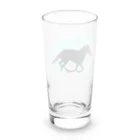 うまがすきの走る馬(ブルー) Long Sized Water Glass :back