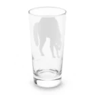 小鳥と映画館の赤い首輪のツンな黒猫ちゃん Long Sized Water Glass :back