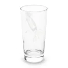 アングラースピリッツの水墨画風のイカさん Long Sized Water Glass :back