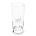 J工房-suzuri店の陽気なレトリーバー(黒) Long Sized Water Glass :back