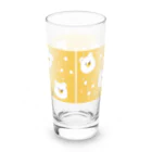 ゆるゆるイラストです。のきいろのくまさんがいっぱい。 Long Sized Water Glass :back