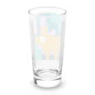 little pandaの「自分の事をシマウマと勘違いしているアルパカの肖像画」 Long Sized Water Glass :back