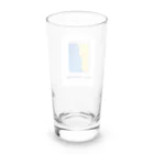 Charity Ukraine ShopのStand with Ukraine　ウクライナ　Tシャツ　平和　ひまわり Long Sized Water Glass :back