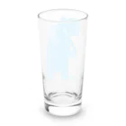 ARE（あれ）屋の熊の木彫り（立ち／青） Long Sized Water Glass :back