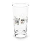 うめぼしととまととごはん。のあかさたなはまやらわ。 Long Sized Water Glass :back