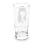 chr＊シンプルイラストのパーマノオンナノコ Long Sized Water Glass :back