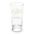 脂身通信Ｚの【背面プリント】大漁旗♪サケ♪220909 Long Sized Water Glass :back