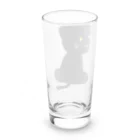 月見うどんの黒い猫さん Long Sized Water Glass :back