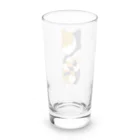 にゃ王様のお店のにゃ王さま　背中三毛猫 Long Sized Water Glass :back