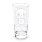 A31eの狛猫のミケ「はーとびーと」 Long Sized Water Glass :back