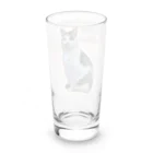 nekousagi*∩..∩のトラミ兄ちゃん自画像(ベージュ)【nekousagi*∩..∩ロゴ入りです】 Long Sized Water Glass :back