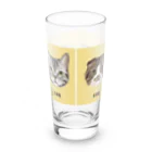 みきぞーん｜保護猫 ミッキー画伯と肉球とおともだちのden suu sho kaki Long Sized Water Glass :back