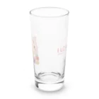 卯月まめのもふもふイラスト屋さんの4：I LOVE RABBIT(ネザーランドドワーフ) Long Sized Water Glass :back