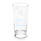 ルーナ│障害者アート の心配する犬 Long Sized Water Glass :back