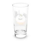 Lovecatfashionのモチ猫ちゃんホワイトチョコドーナツ Long Sized Water Glass :back